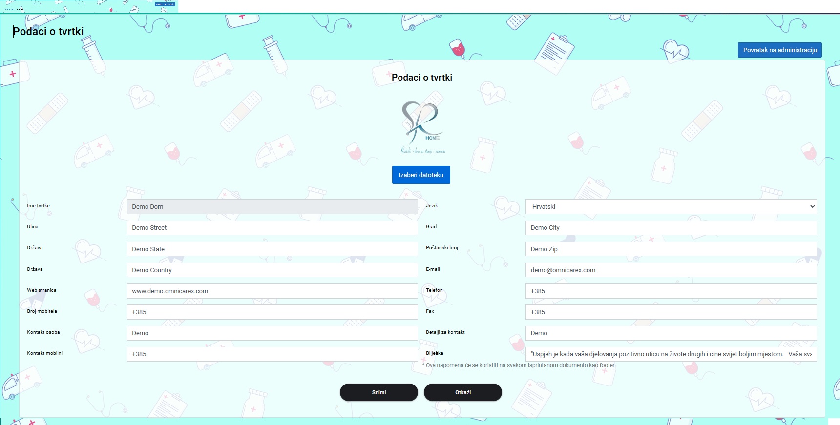 Informacije o tvrtki
